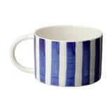 Kop | Candy Kop Bred L | Porcelæn - Stripe Blue