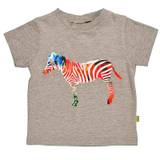 T-shirt med zebra - Gråmeleret