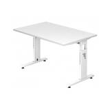 Hammer højdejusterbart skrivebord i stål og melamin H65 - 80 x 120 x 80 cm - Hvid/Hvid