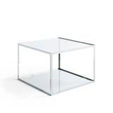 DUX - Alberto glass table 60 x 60 cm, Chrome