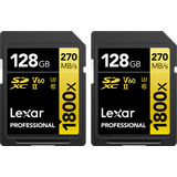 LEXAR Pro 1800x SDXC U3 (V60) UHS-II R270/W180 128GB - 2pack