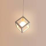 SHEIN Chandelier Cube Shaped Pendant Lights, Industrial Pendant Light Fixture,Vintage Industrial Creative Metal Ceiling Light E27 Base