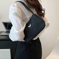 Fashion  Floral Armpit Bag New SpringSummer One Shoulder Bag Versatile Trendy Handbag - Black