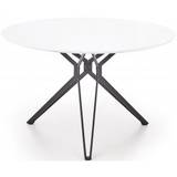 Bibbi spisebord 120 cm - Hvid (højglans) / sort