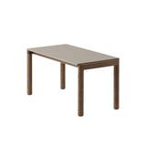 Muuto - Couple Coffee Table - Sofabord - 1 Plain – Taupe/Dark Oiled Oak - L84,5 x H40 x W40 cm