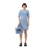 Washed Blue Small Shopper