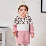 Baby Girl Leopard Print Colourblock Hoodie Dress - Multicolor - 6-9M,9-12M,12-18M,18-24M,2-3Y