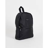 ASOS DESIGN - Basis-rygsæk med lomme med lynlås i sort nylon