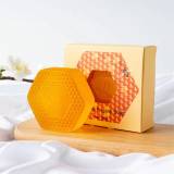 SHEIN 1pc Honey&Propolis Soap, Natural Ingredients And Extraction, Cleaning And Nourising Face And Body With Soft Foam, Suitable For Sensitive Skin, Gift