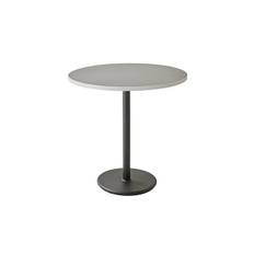 Cane-Line Go cafébord - Ø75 cm - Lavagrå med aluminium hvid