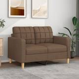 vidaXL 2-personers sofa 120 cm stof brun