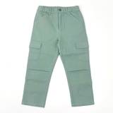 Cargo bukser børn med lommer i tre farver - dreng - Dusty Green - GOTS, 110/5 år. / Dusty Green