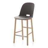 Emeco - Alfi Counter Stool High Back Light Ash/ Dark Grey