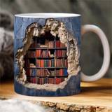 SHEIN Ceramic 3d Design Bookshelf Mug With Space-Saving Concept, Multi-Functional Use, Random Shipment