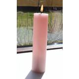 3D flamme lyserødt led bloklys ( Ø5*20 cm)