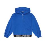 Dolce&Gabbana Kids Logo cotton jersey zip-up hoodie - blue - 152