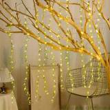 SHEIN 1pc Led Simulation Green Leaf Creeper Vine String Light With Copper Wire & Usb Power Supply, 8 Modes, Length 3m, Height 1m, 100 Leds For Wedding, Bedr