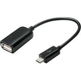 Hellfire Trading For Kurio TAB 2 USB OTG kabel mandlige type adapter data sync sort