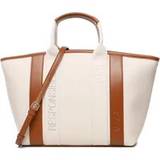 Beige Canvas Shopping Bag with Coin Compartment ONE SIZE