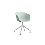 HAY AAC 20 About A Chair SH: 46 cm - Polished Aluminium/Dusty Mint