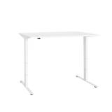 Herman Miller - Nevi Desk 120 cm Top  Understructure Chalk White, Wood Screw Fixing, None Acces Detail, Power Schuko