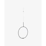 Circle candlestick for hanging - ø42 cm - black