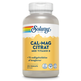 Solaray Calcium Magnesium Citrat m. D-vit. - 270 kapsler MHT 12/23