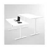 Hæve sænkebord - Pro3, Bordplade Hvid, Stativ Hvid, Størrelse 100x60 cm
