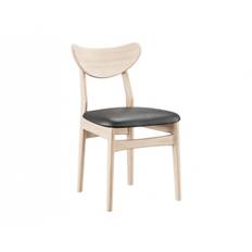 Casø Esther spisebordsstol (sort læder sæde, naturolieret eg)