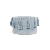 Lorena Canals - Basket Tassels - Børneopbevaringsboks - Soft Blue - H30 x Ø45 cm