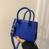 SHEIN Fashion Woven Solid Color Casual Campus Elegant Lady Handbag Tote Bag