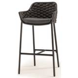 PANAMA Udendørs barstol i aluminium og quick dry textylene H101 cm - Sort/Mørkegrå