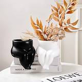 yndig halvkropsfed benformet skrivebordsbogreol dekorativ vase - nordisk minimalistisk harpiksmateriale - kunstnerisk boligindretning til stuen blomsterarrangement Lightinthebox