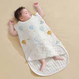 SHEIN 1pc Newborn Infant Summer Muslin Cotton Sleeveless Sleeping Bag, Comfortable And Soft Baby Gift