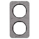 Ramme dobbelt beton grå/sort glans - Ramme 2-bånd