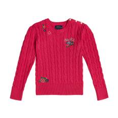 Polo Ralph Lauren Kids Embroidered cable-knit sweater - pink - 92