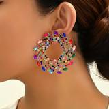 Geometric Shape Personality Earrings Ladies Fashion Jewelry Catwalk Fashion Accessories Christmas Gifts