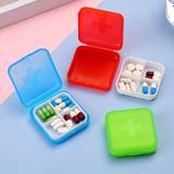 SHEIN 1pc Contraceptive Pill Box With 4 Compartments, Mini Portable Creative Design, Ideal For Outdoor Travel And Office Use