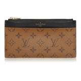 Louis Vuitton Vintage Monogram omvendt slank pung lærred monogram lærred frankrig Brun, Dame - Brun - ONE Size