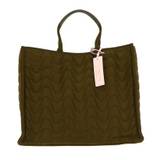Never Without Bag Nylon Matelasse Handbag Loden / Loden