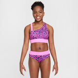 Asymmetrisk Nike Swim Wild-monokini til større børn (piger) - rød - M