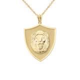 Lion Shield Necklace in 9ct Gold
