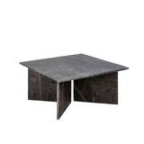 Vega sofabord 90x90 cm -Gr�/brun marmor, norliving