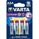 Professionel Lithium Batt. AAA, blister med 4 - Batteri Micro 1050mAh 1,5V