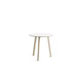 HAY CPH Deux 220 Table Ø: 75 cm - Untreated Solid Beech/Pearl White Laminate