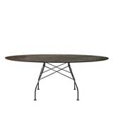 Kartell Glossy Oval Spisebord - Sort Stel - Aged Bronze