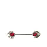 Dolce & Gabbana 925 Sterling Silver Crystals Pin Collar Brooch - Color_Sølv, Dolce & Gabbana, Herre, Material: 80% 925 Sterling Silver 20% Glass, new-with-tags, Other - Men - Jewelry, Silver, Smykker, Sølv - ONESIZE