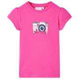 vidaXL T-shirt til børn str. 128 pink