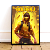 GoldenJ Guld Plakat -> Forventet levering: 1-2 hverdage