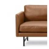 Fredericia Furniture 5652 Calmo 2 Pers. Sofa 95 L: 200 cm - Cognac Primo Læder/Sortlakeret Stel